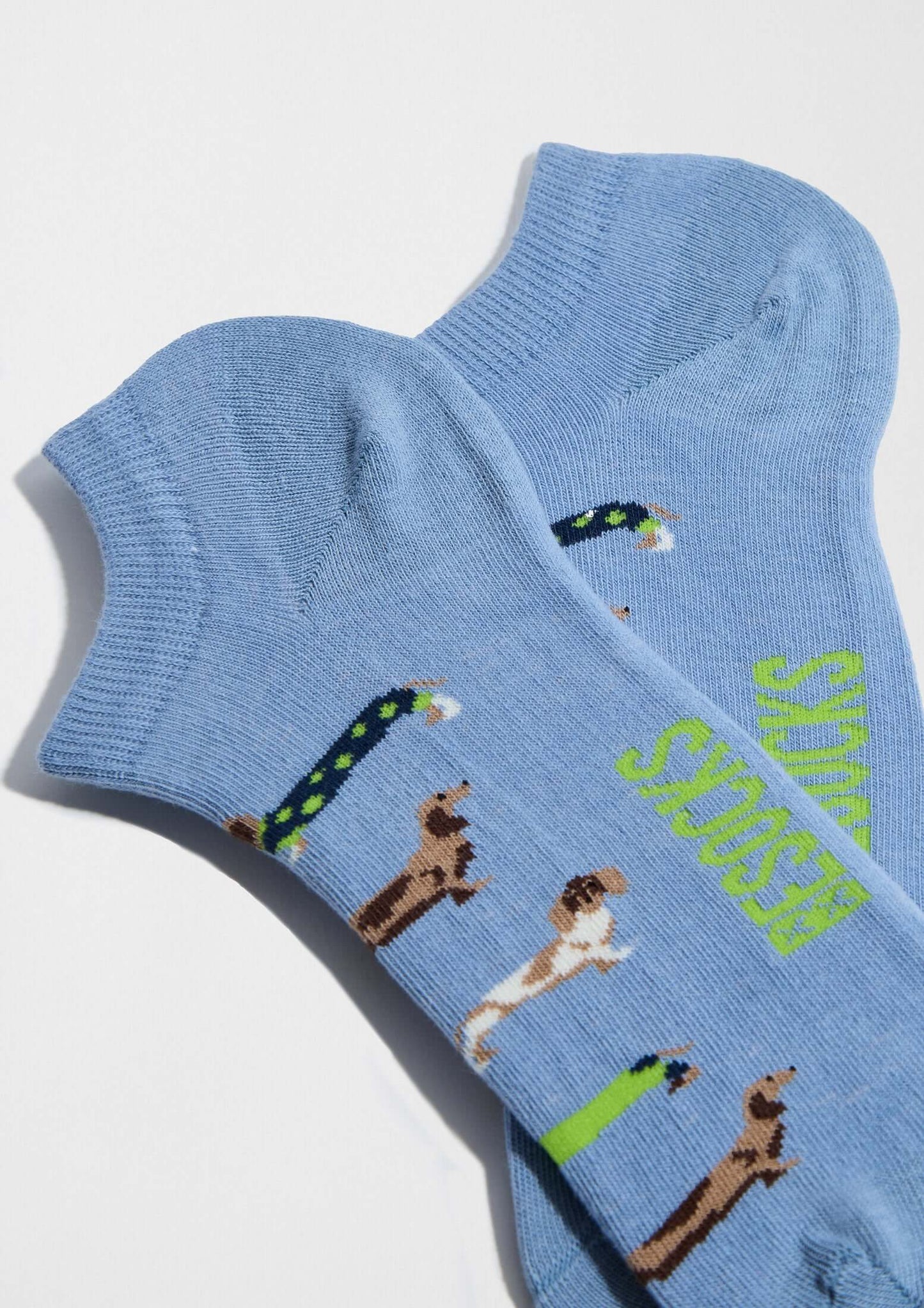 Chaussettes courtes BePets Teckels Bleu