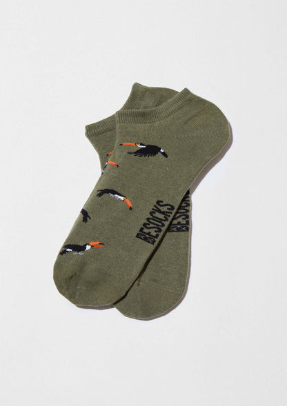 Chaussettes courtes BeToucan Vert Kaki