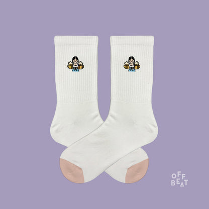 Chaussettes Brodées Wiesn-Kellnerin