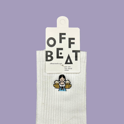 Chaussettes Brodées Wiesn-Kellnerin