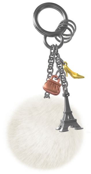 Ciondolo per borsa Torre Eiffel in argento