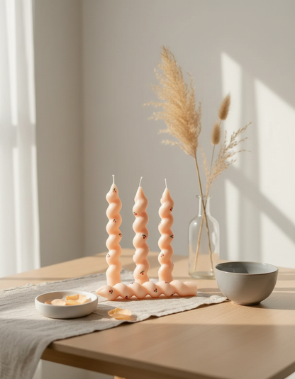 Bougie Torsadée Cerises