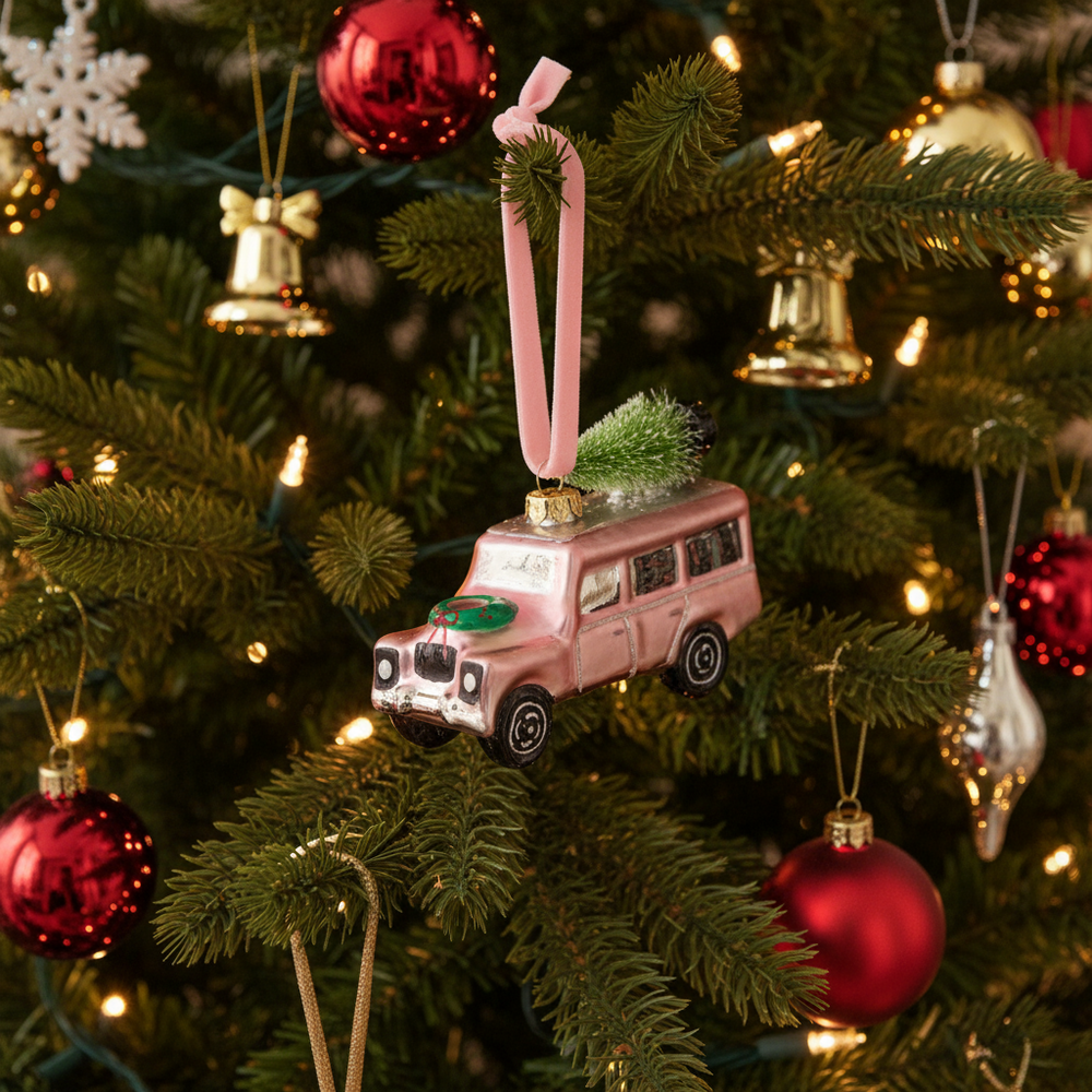 Weihnachtskugel 4x4 Rose