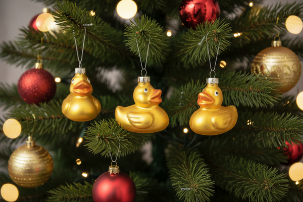 Yellow Duck Christmas Ball