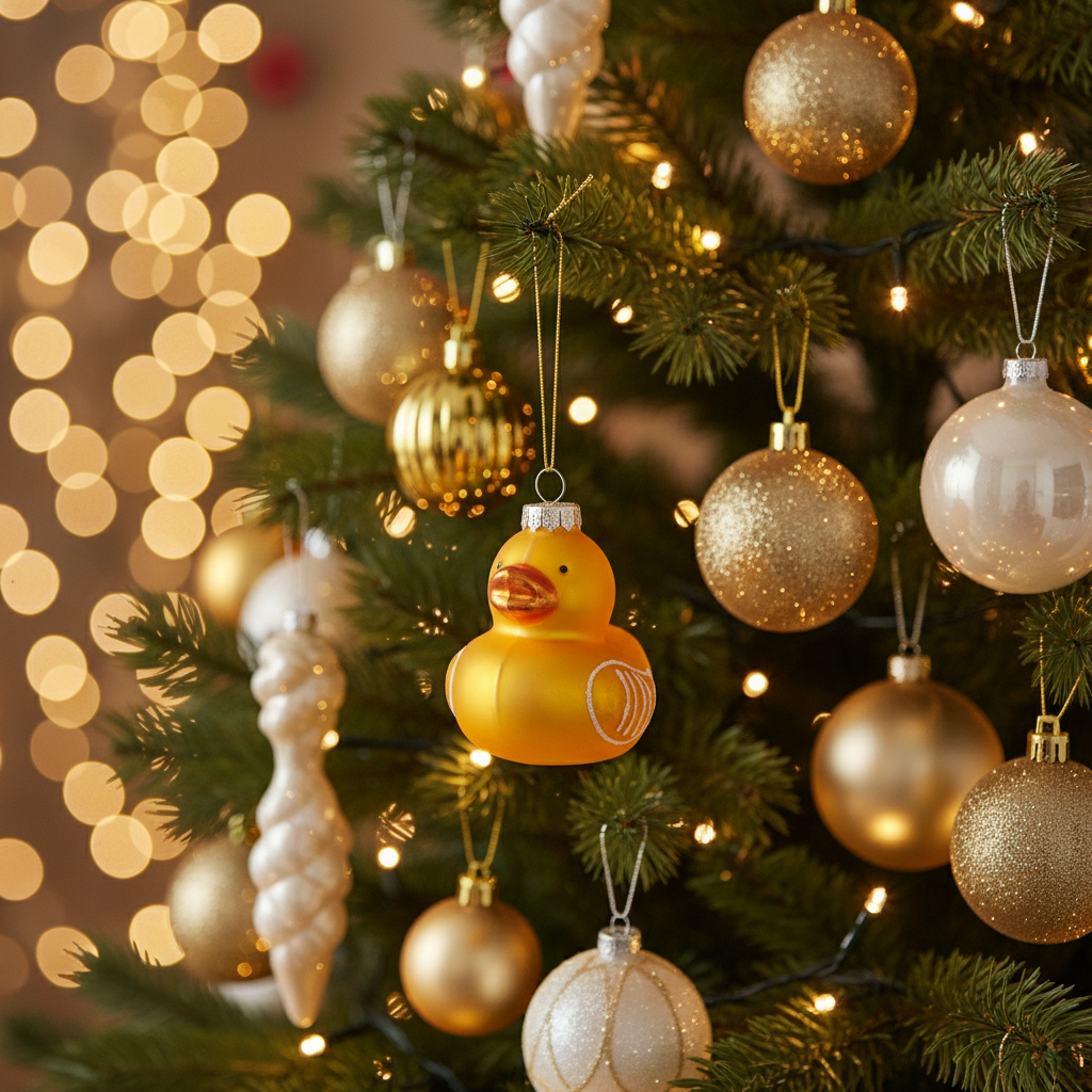 Pallina di Natale a forma di anatra