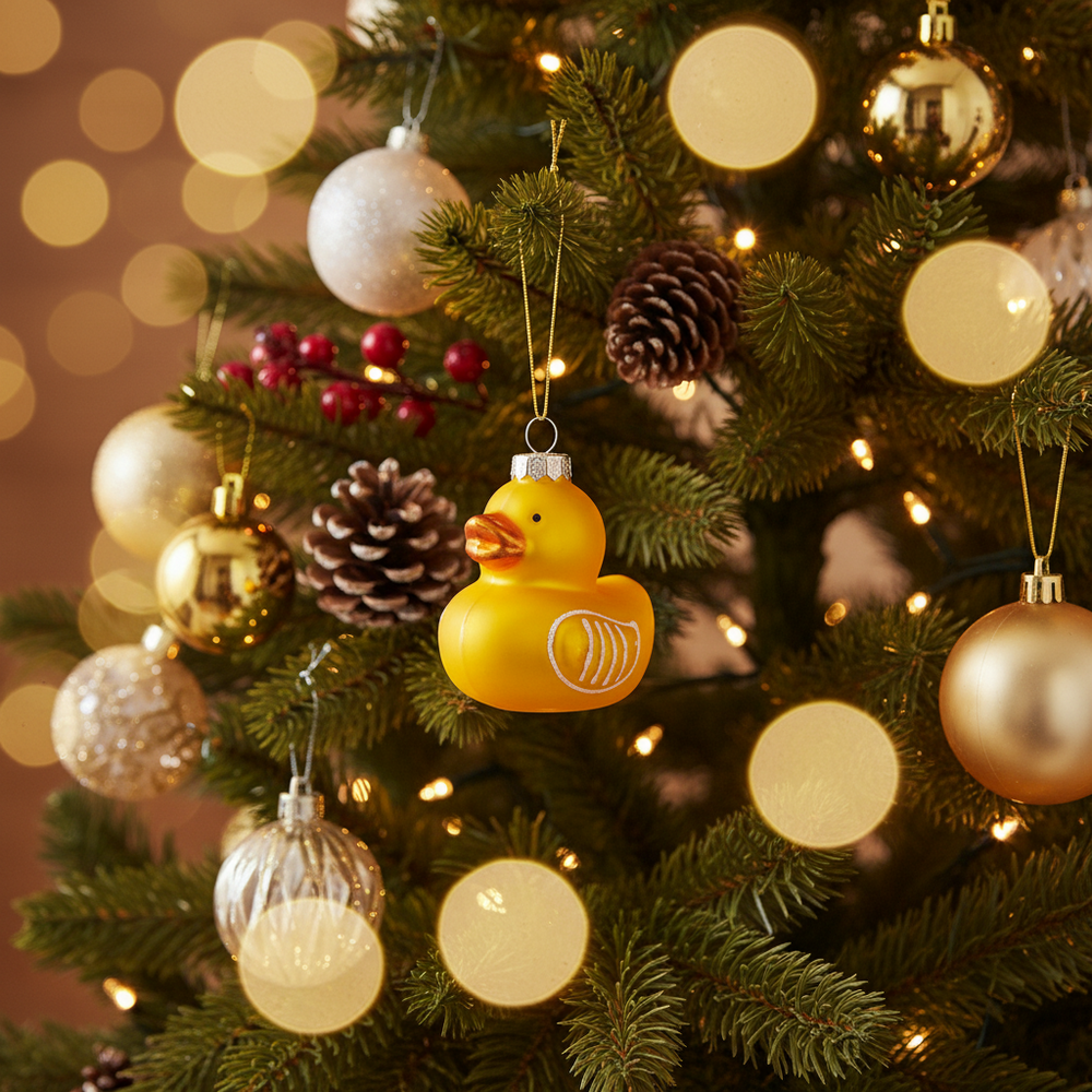 Pallina di Natale a forma di anatra