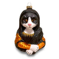Weihnachtsanhänger « Meowna Lisa » – schwarz-weiße Katze