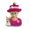 Boule de Noël Reine Élisabeth II & Corgi – Fuchsia