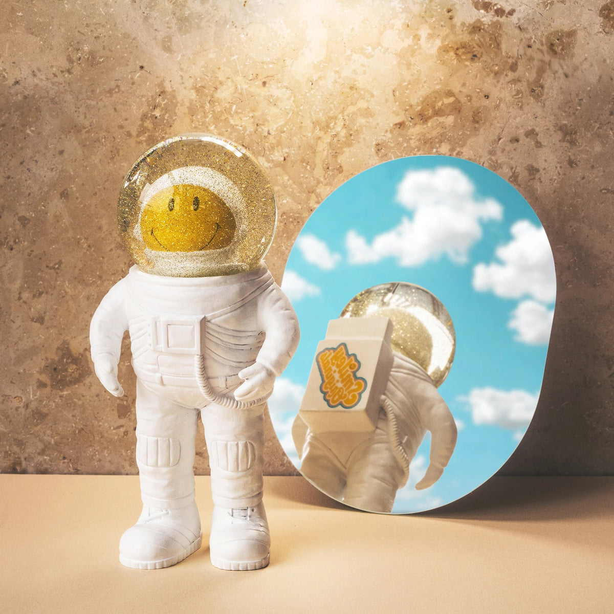 Snowshoeing Astronaut Smiley