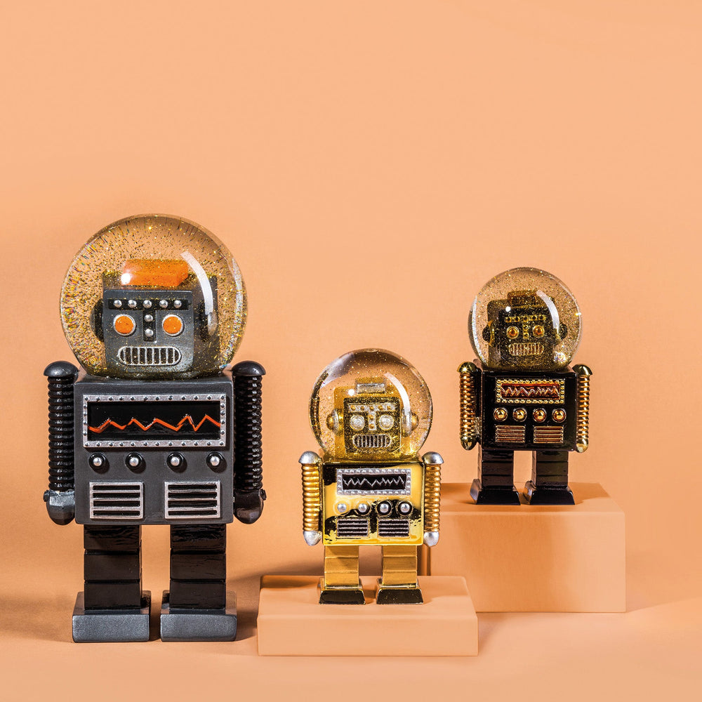Black robot snowball