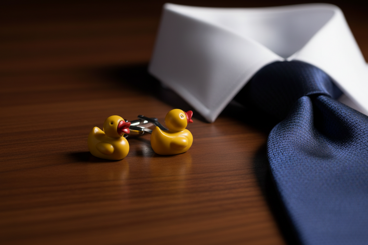 Boutons de Manchette Canard de Bain