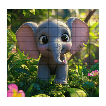 BRIXIES Plus Printed Puzzle Plates Custom White 20x20 Studs (16x16 cm)