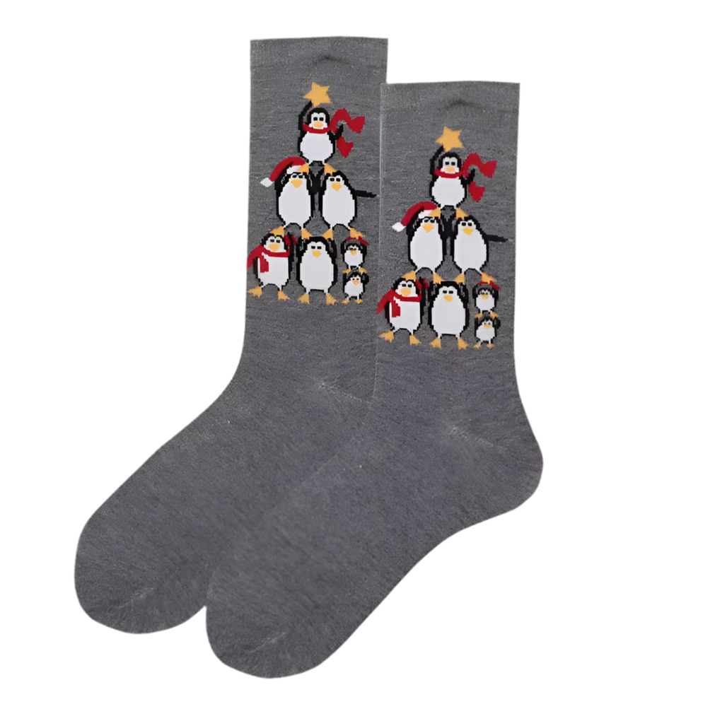 chaussettes pingouin sapin de noel mrcol