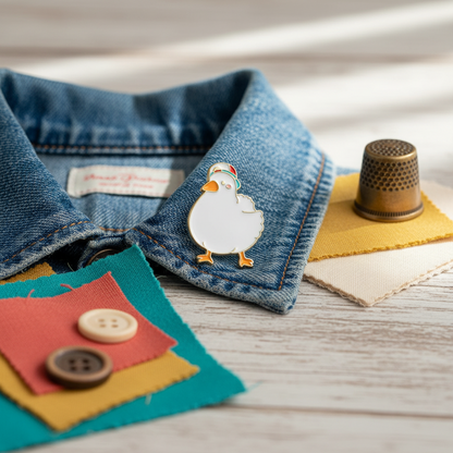 White Duck Cap Pin