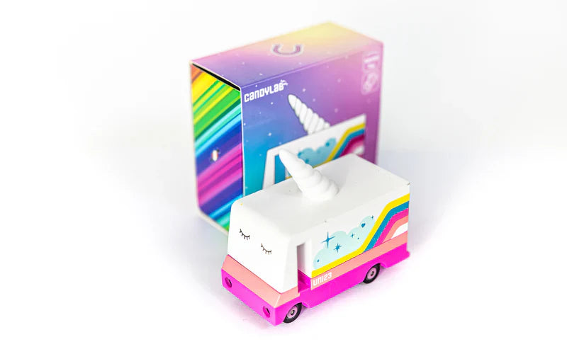 Furgone in legno Candycar World - Unicorno
