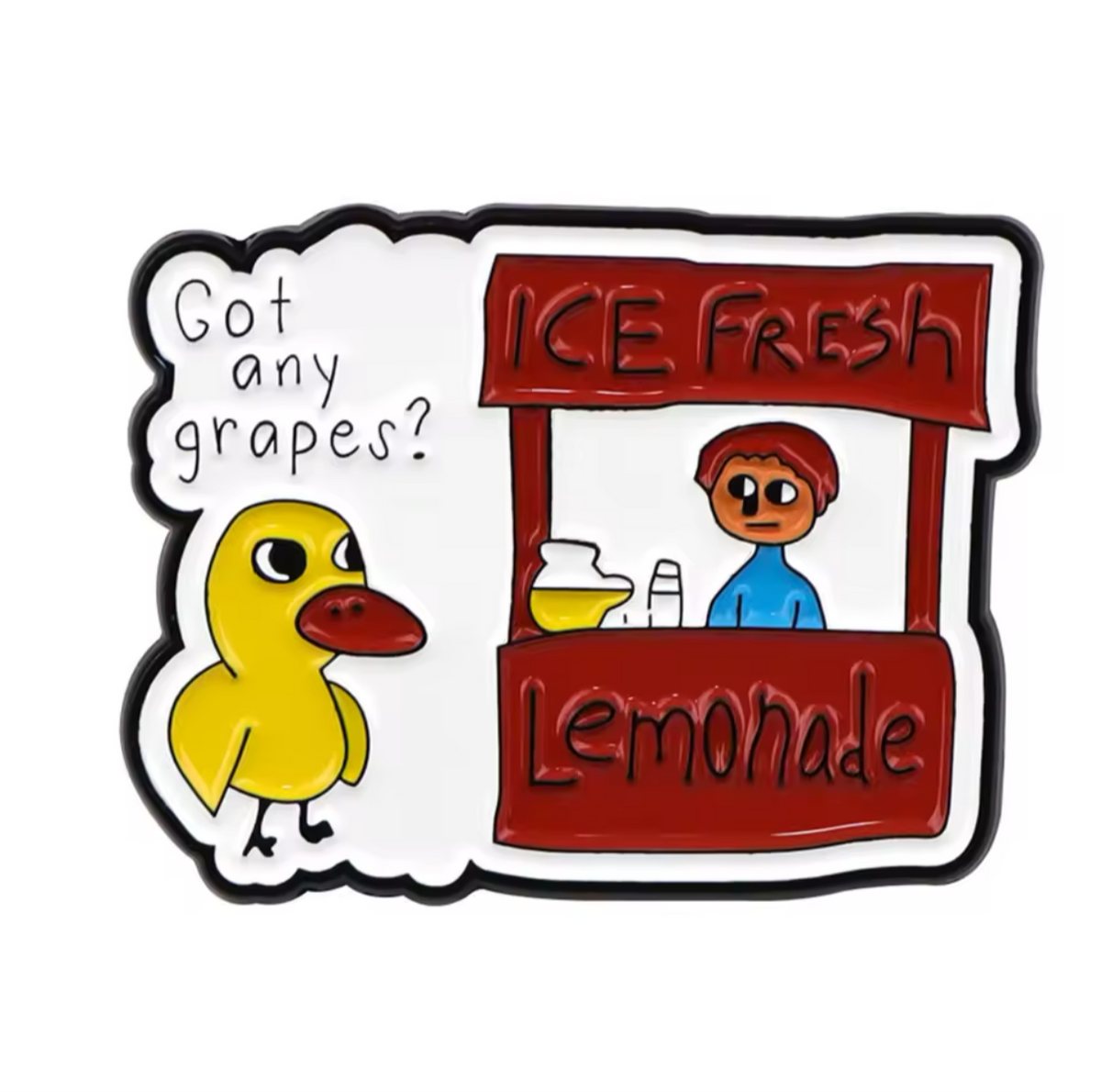 Yellow Duck Pin "Got any Grapes?"