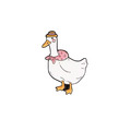 Weiße Ente Großmutter Anstecknadel 