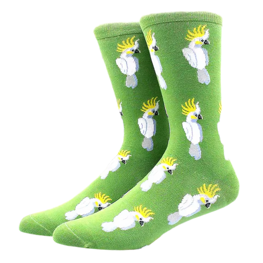 chaussettes vertes cacatoes mrcol