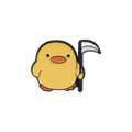 Yellow Duck Pin with Scythe