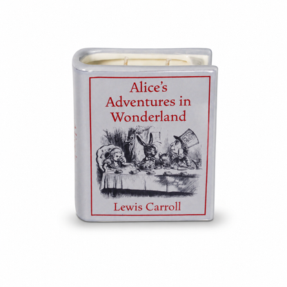 Bougie livre Alice au pays des merveilles 10 cm
