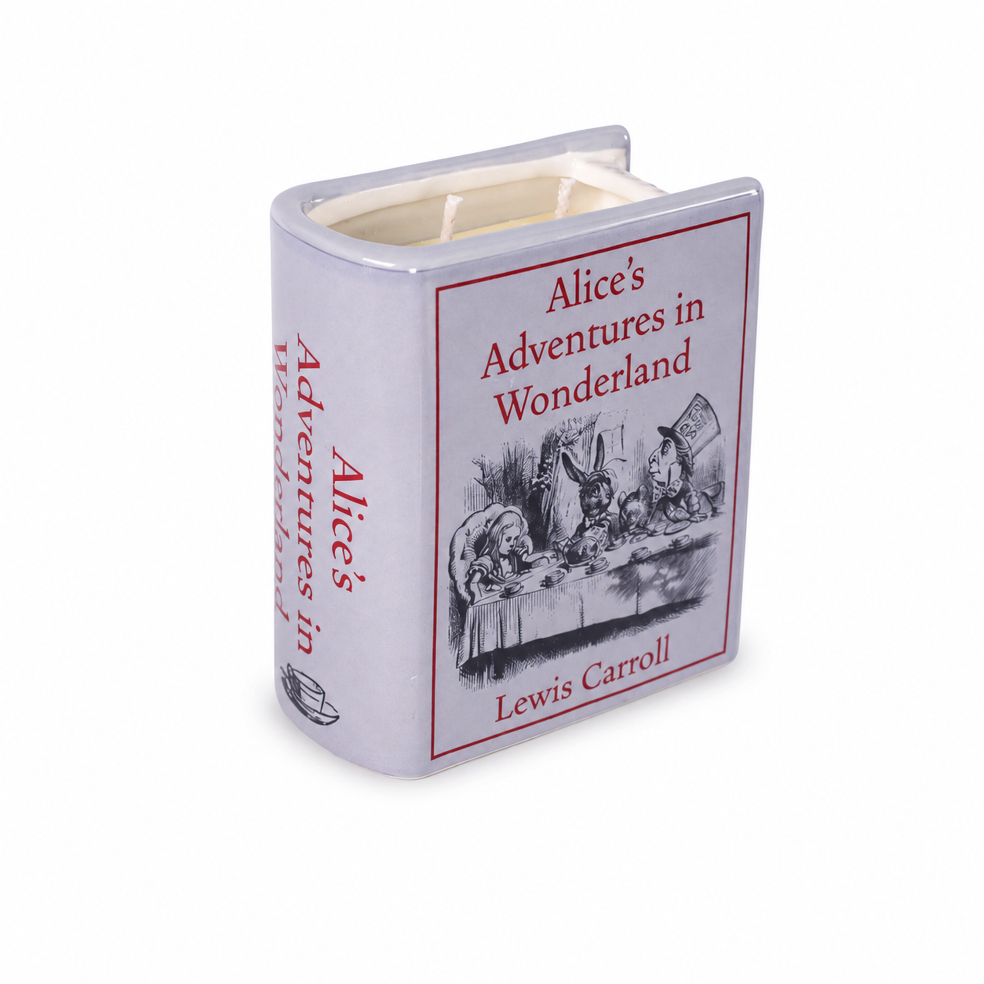 Bougie livre Alice au pays des merveilles 10 cm
