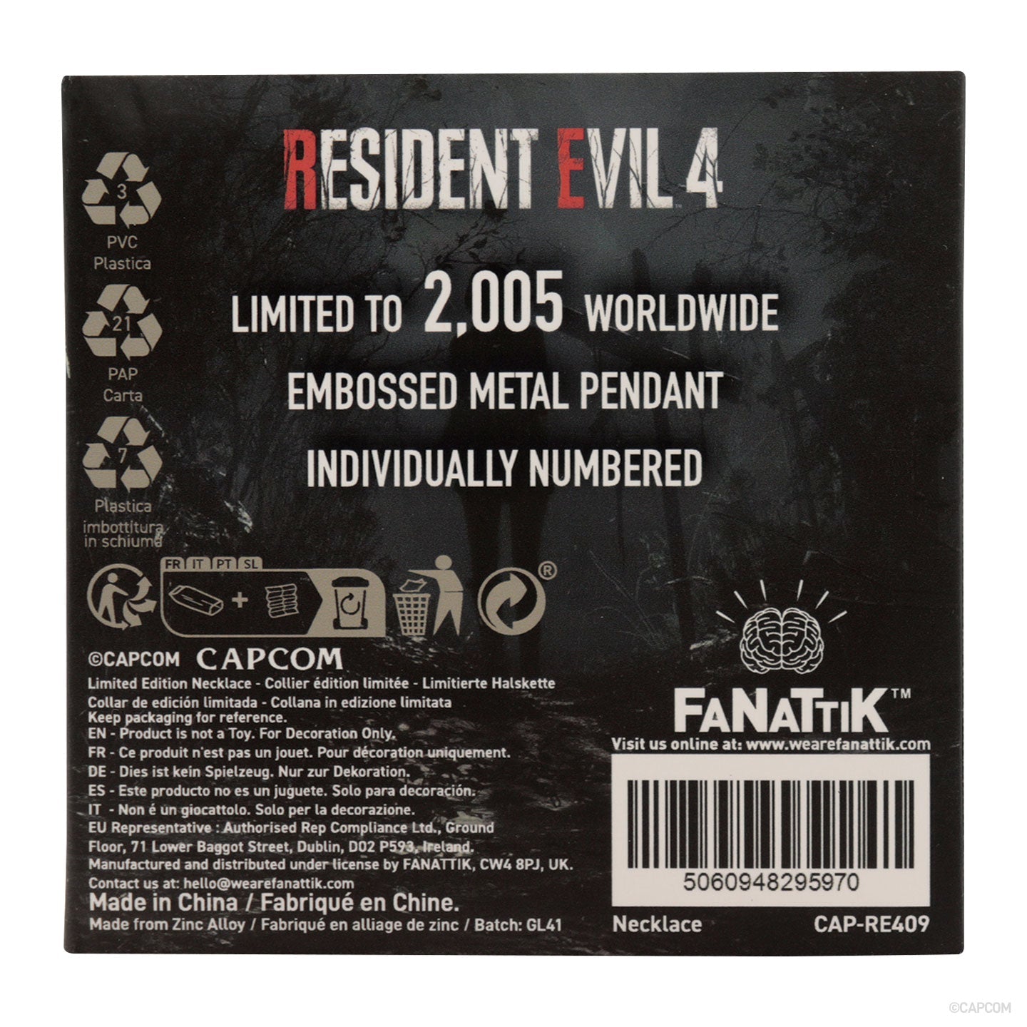 Resident Evil 4 Necklace - Ashley