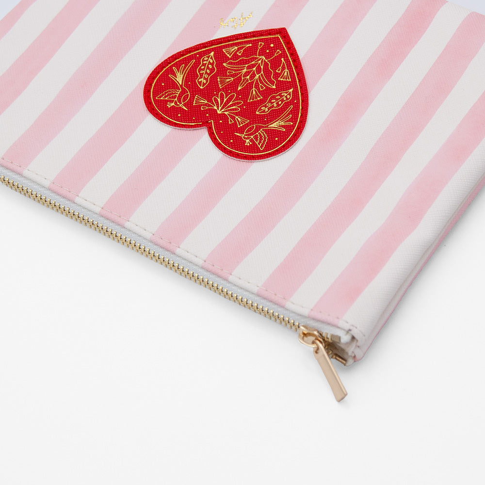 Pink Stripes - Pouch Bag