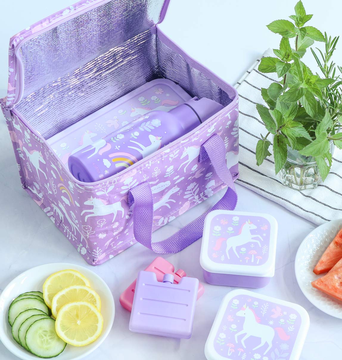 Sac isotherme enfant - Unicorn Dreams – vue 4 – A Little Lovely Company