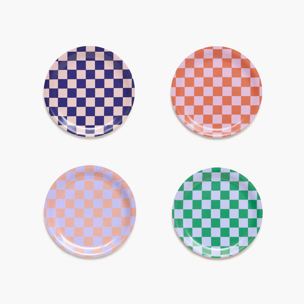 Fresh Mix CHECKER Set of 4 Coasters - 11cm