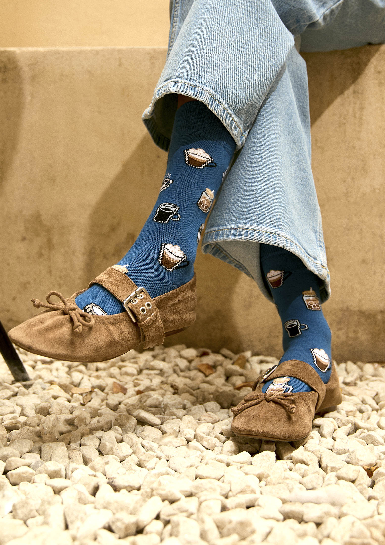 Chaussettes BeCoffee Bleu