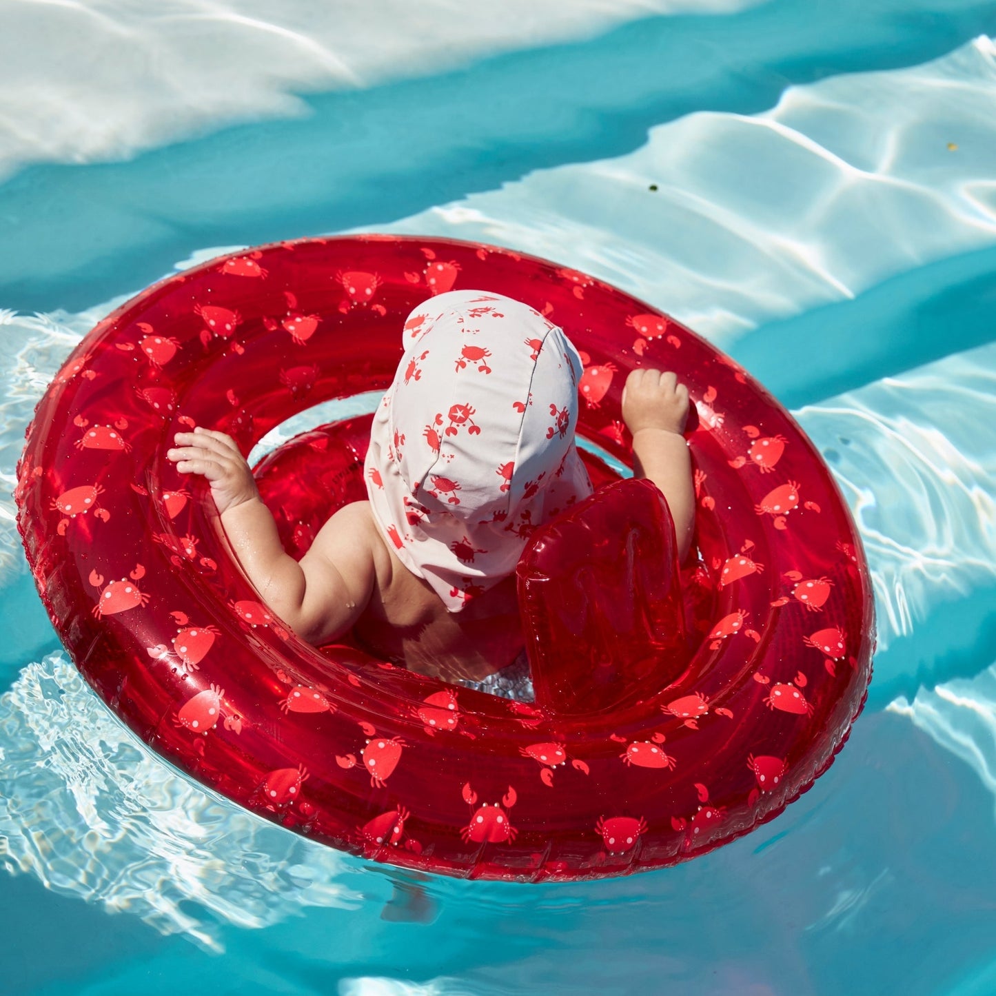 Sun Hat - Beige/Red - Crabby