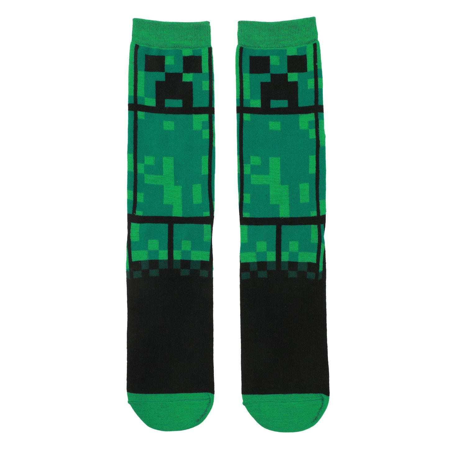 Chaussettes Minecraft Creepers vertes pour homme