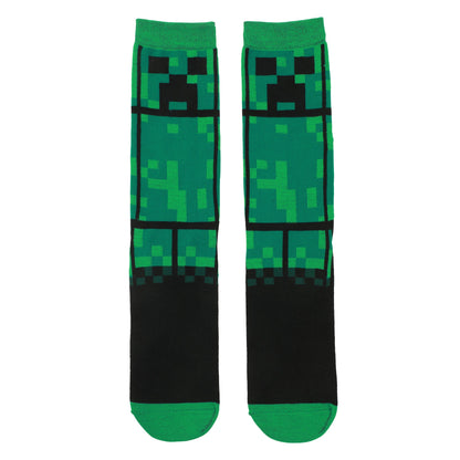 Chaussettes Minecraft Creepers vertes pour homme