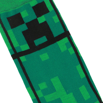 Chaussettes Minecraft Creepers vertes pour homme