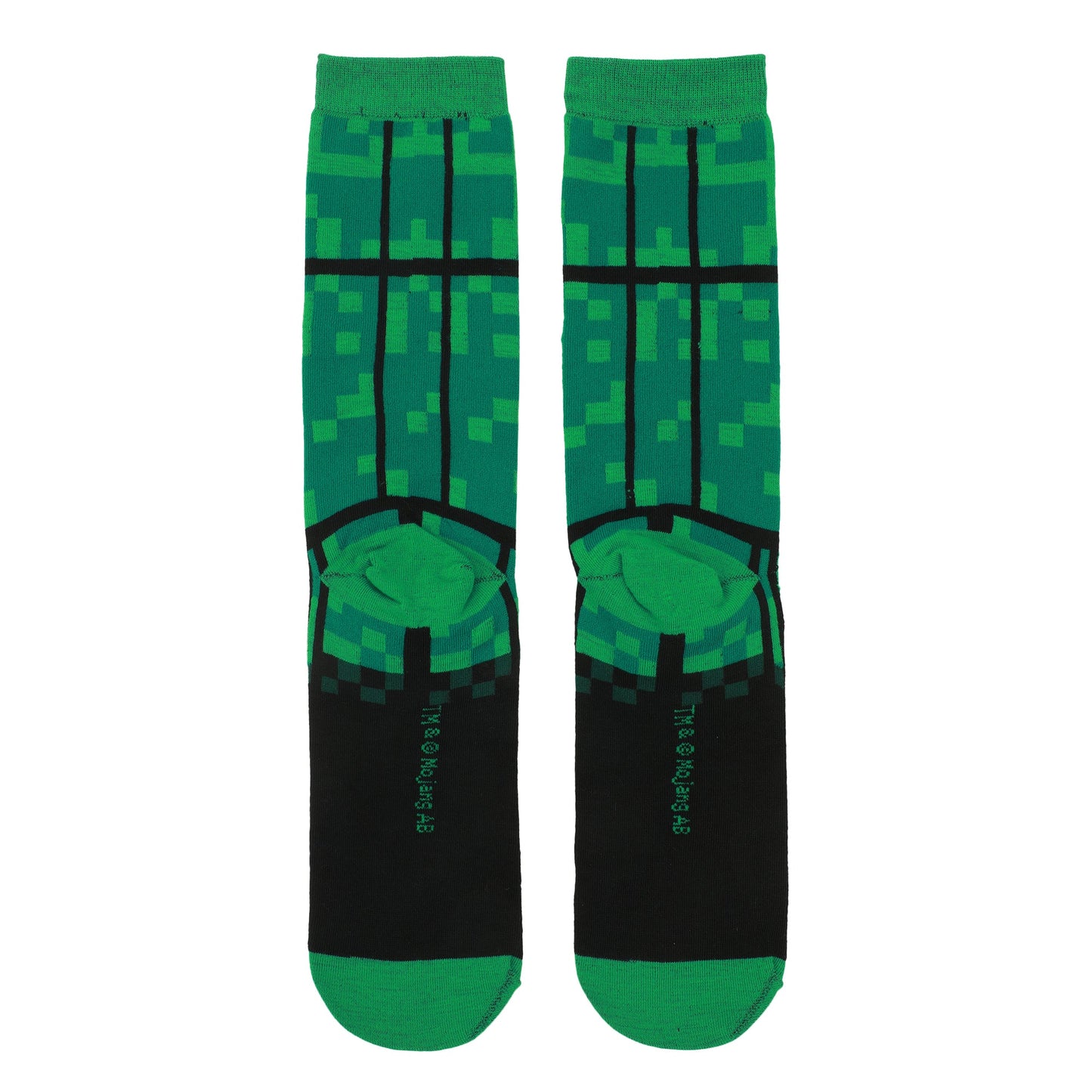 Chaussettes Minecraft Creepers vertes pour homme