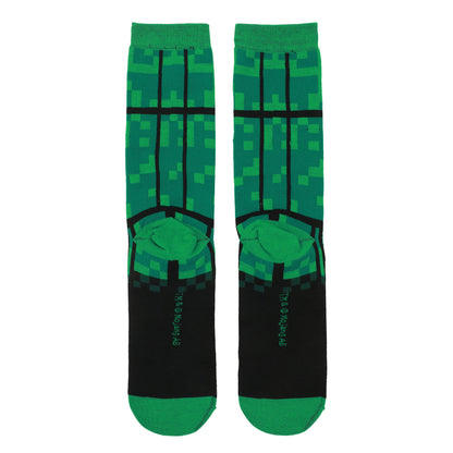 Chaussettes Minecraft Creepers vertes pour homme