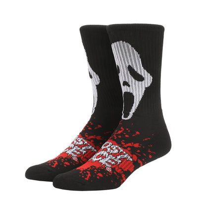 Chaussettes homme Ghost Face - Ghostface Mask avec texte et Splatter Athletic