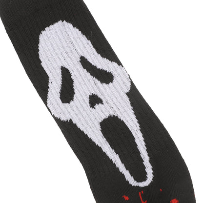 Chaussettes homme Ghost Face - Ghostface Mask avec texte et Splatter Athletic