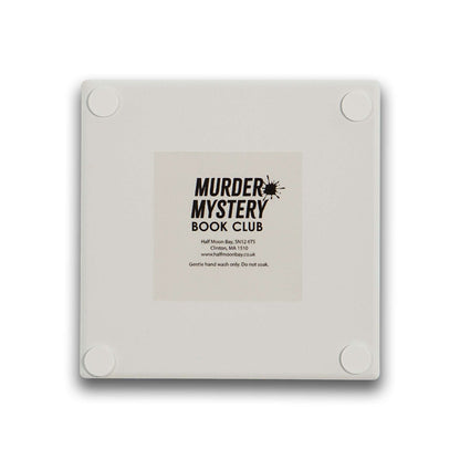 Ceramic Coaster Murder Mystery Book Club Coffee