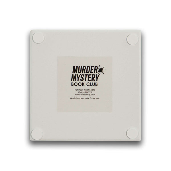 Sous-verre en céramique Murder Mystery Book Club Coffee