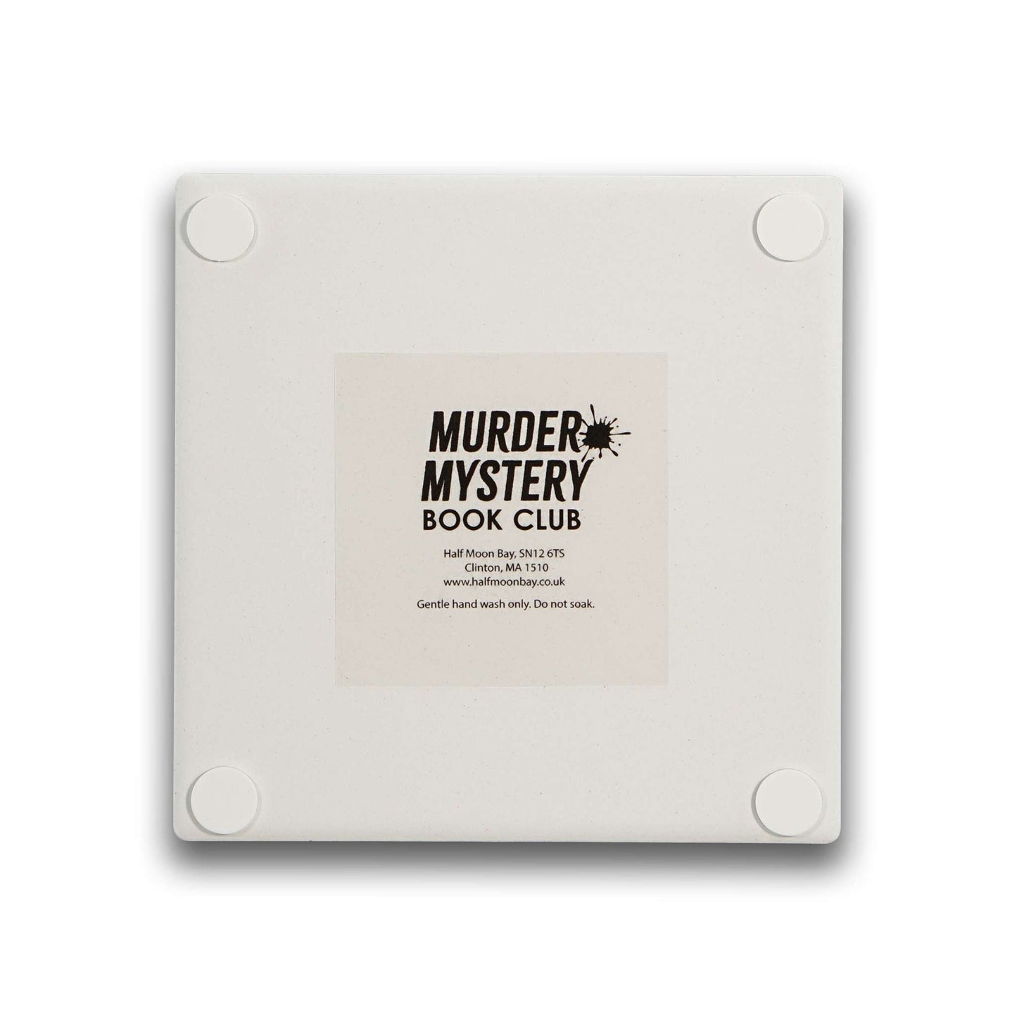 Murder Mystery Book Club Time Ceramic Coaster