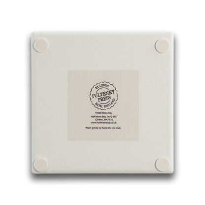 One Book Leads To Another Ceramic Coaster