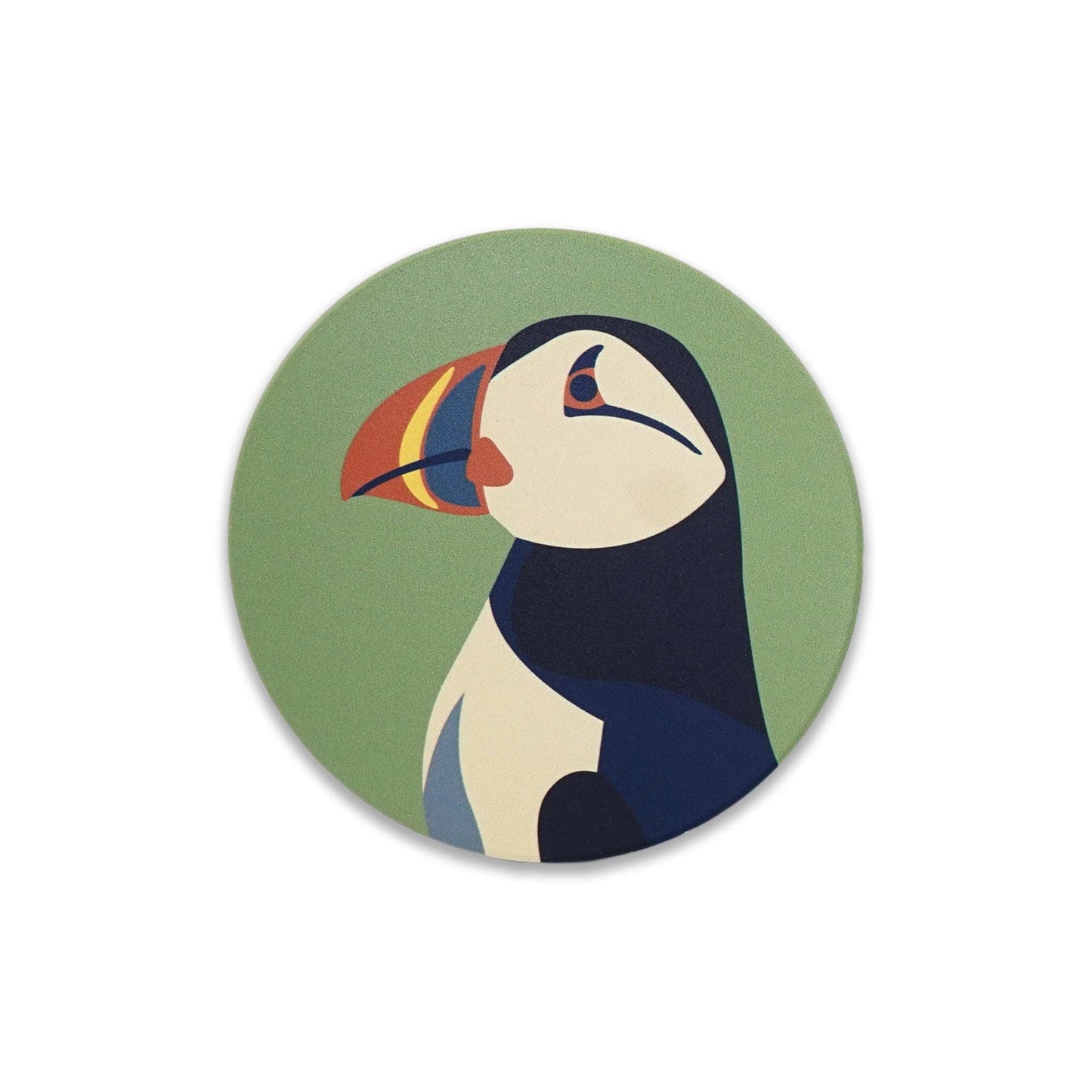 RSPB Puffin Coaster Green