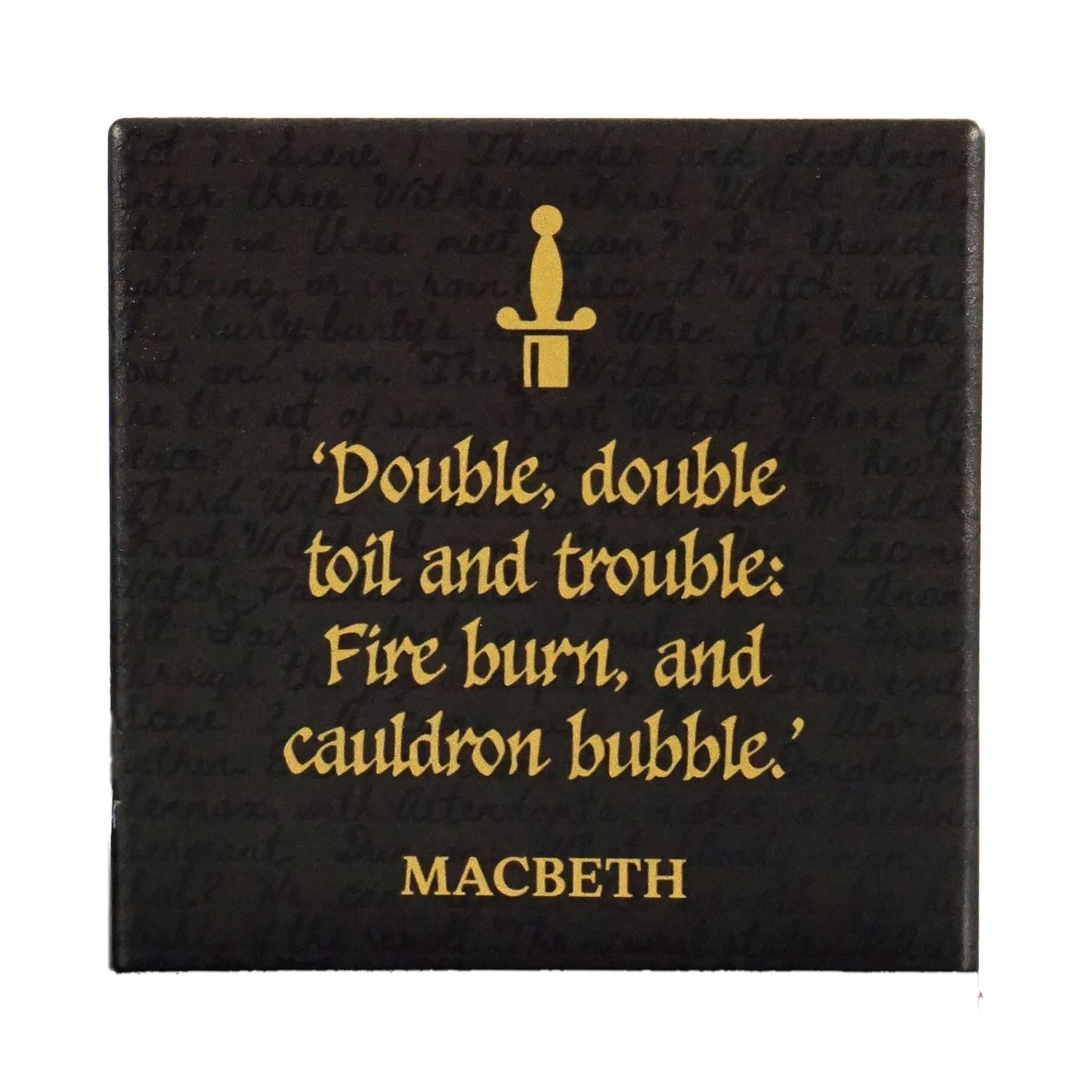 Sous-verre en céramique Shakespeare - simple Macbeth