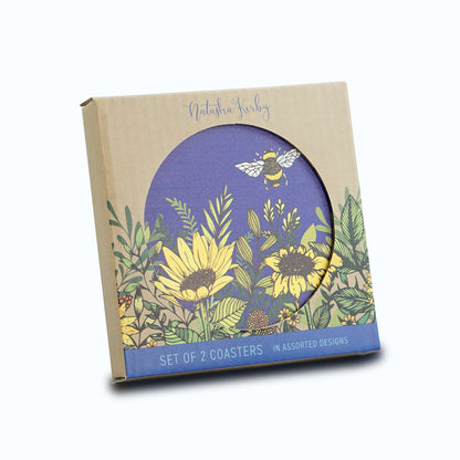 Set of 2 Natasha Kirby Ceramic Coasters