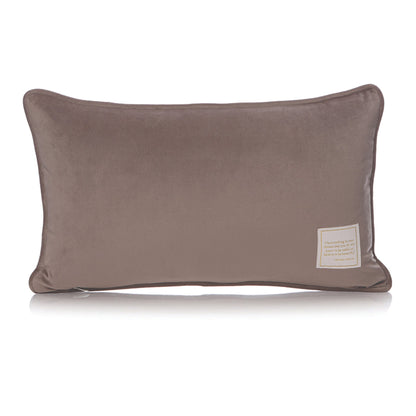 Coussin carré William Morris - ACS gris saule 30 x 50 cm