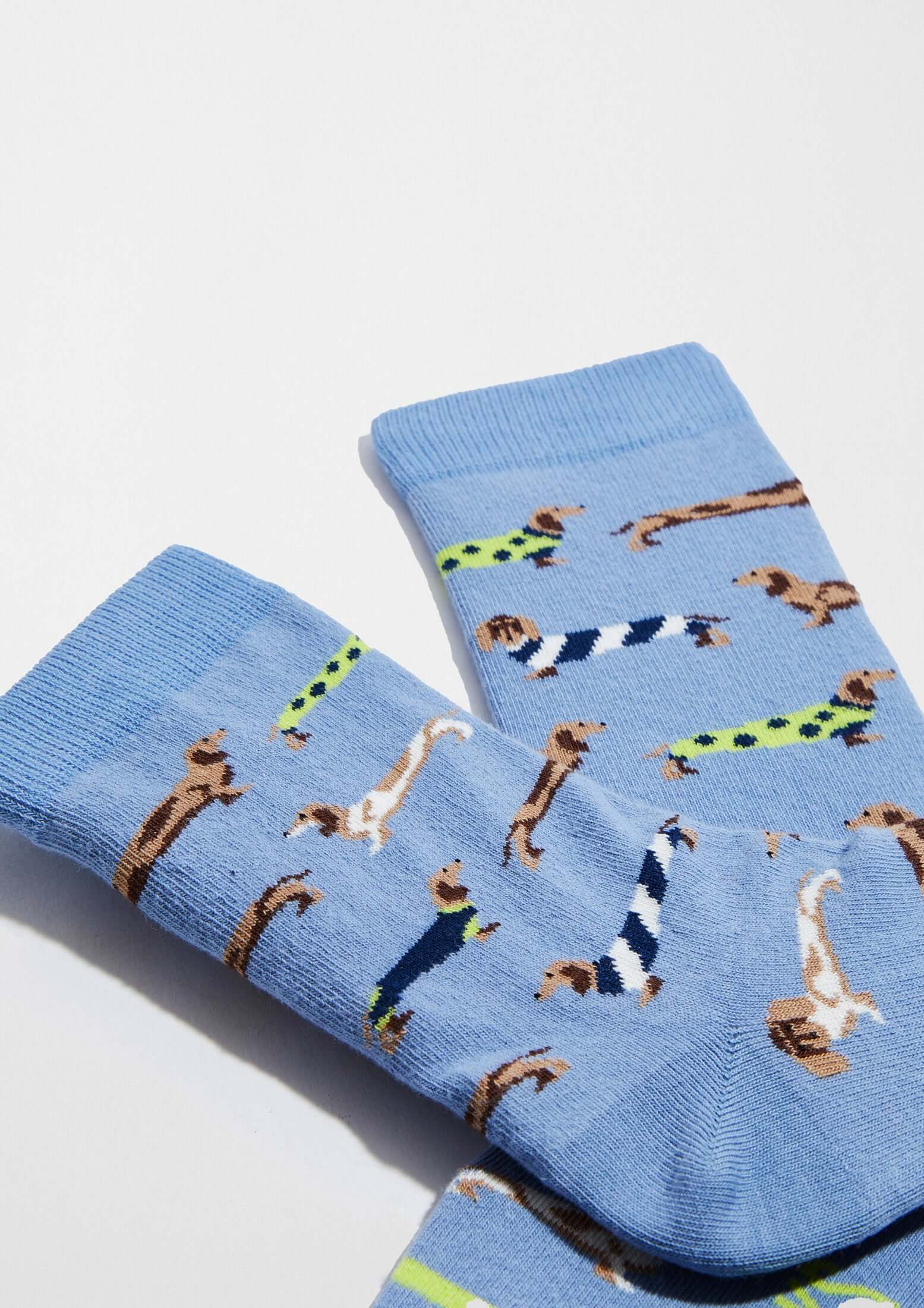 Chaussettes BePets Teckels Bleu