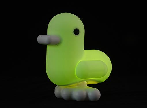 Pastel green duck light