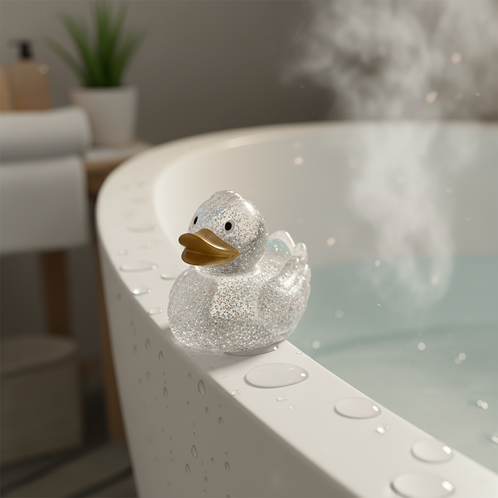 Gold sequin duck