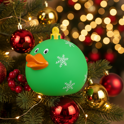 Green Duck Christmas Ball